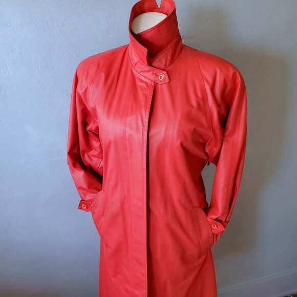 London Fog Wamsutta/ Weatherproof Raincoat/ Fuchsia Overcoat/ 1960's/ Size 6 - Picture 2 of 10